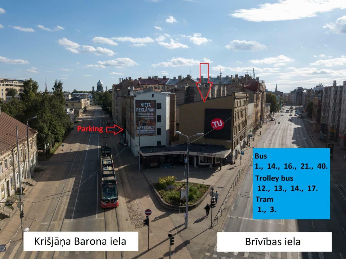 Aparthotel 리가 외부 사진 Location of the bus stop